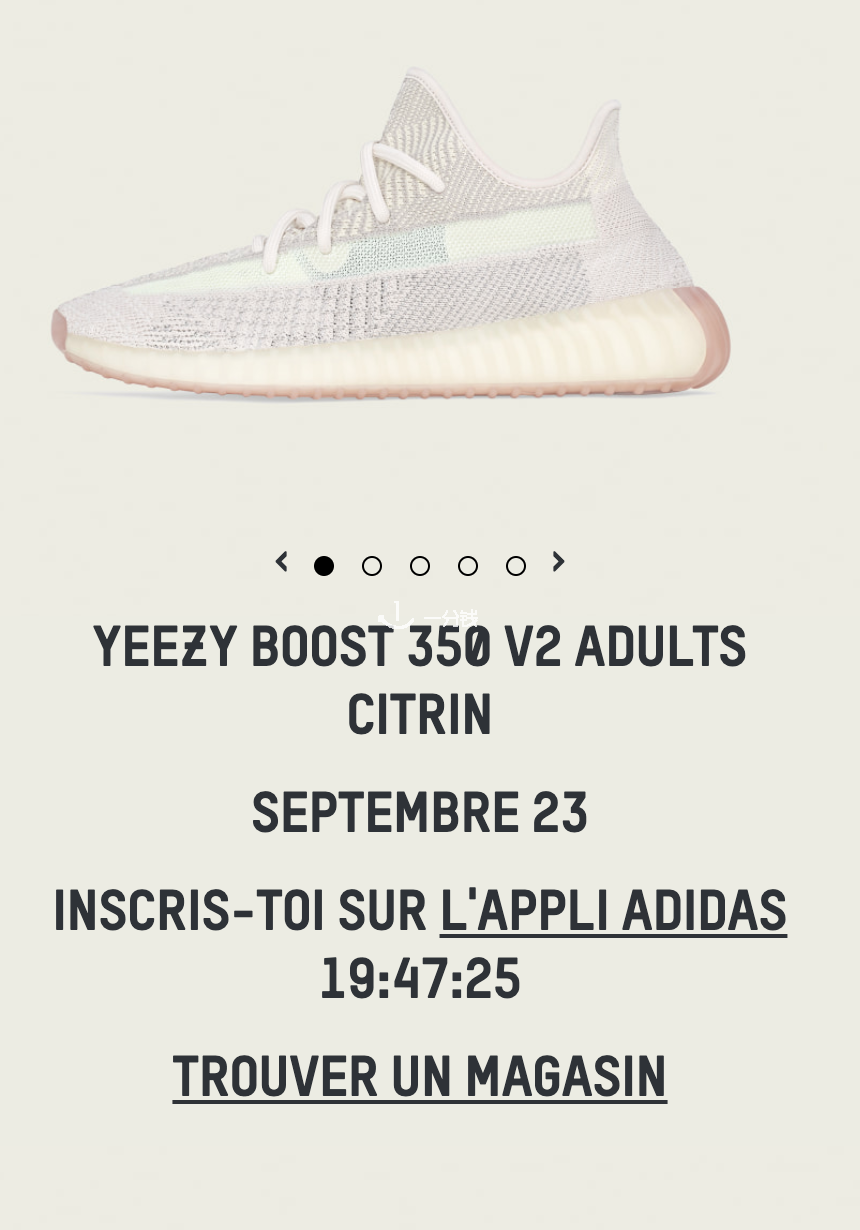 Foot Locker Yeezy Boost 350 V2 Citrin EarlyLinkz